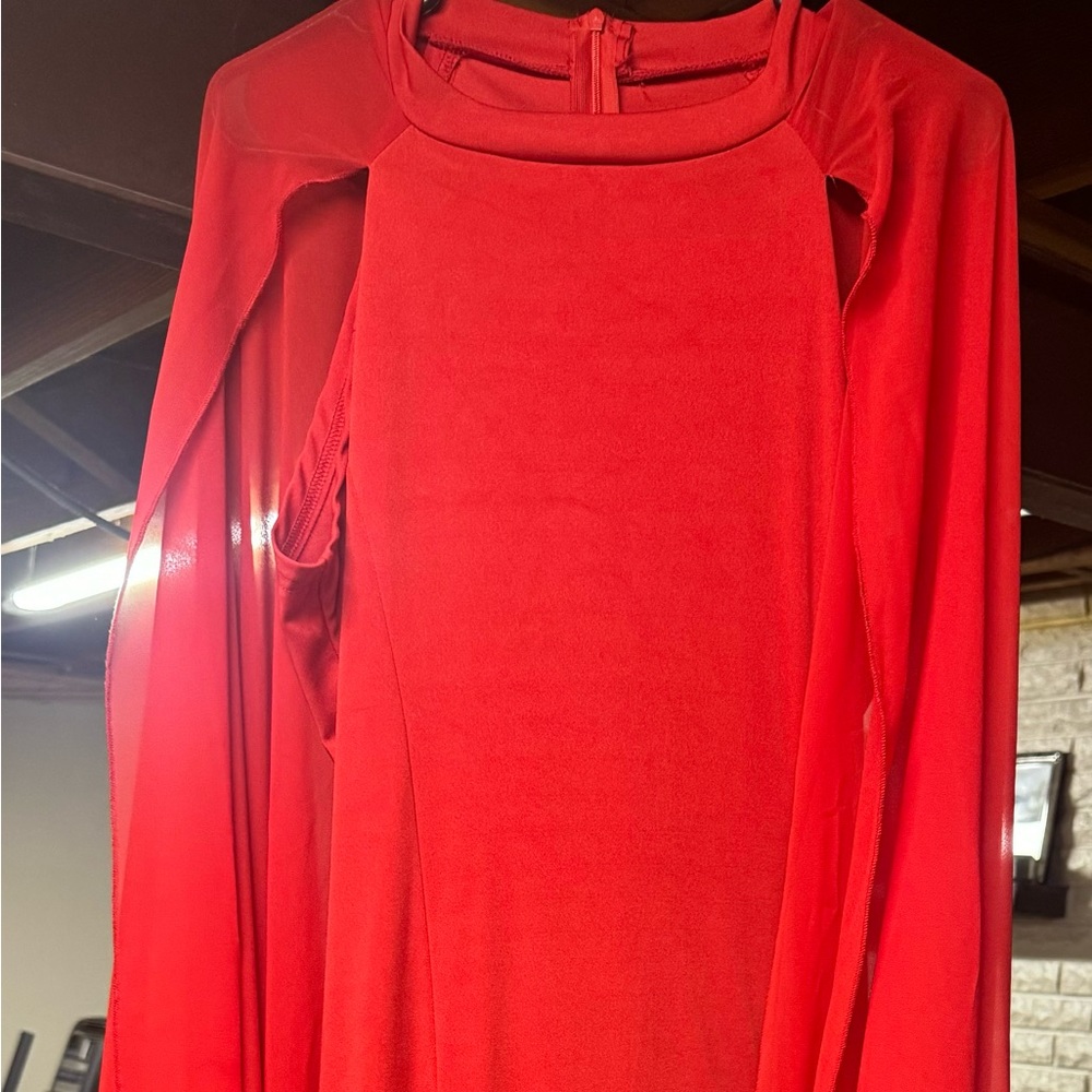 Elegant Red Women's Dress